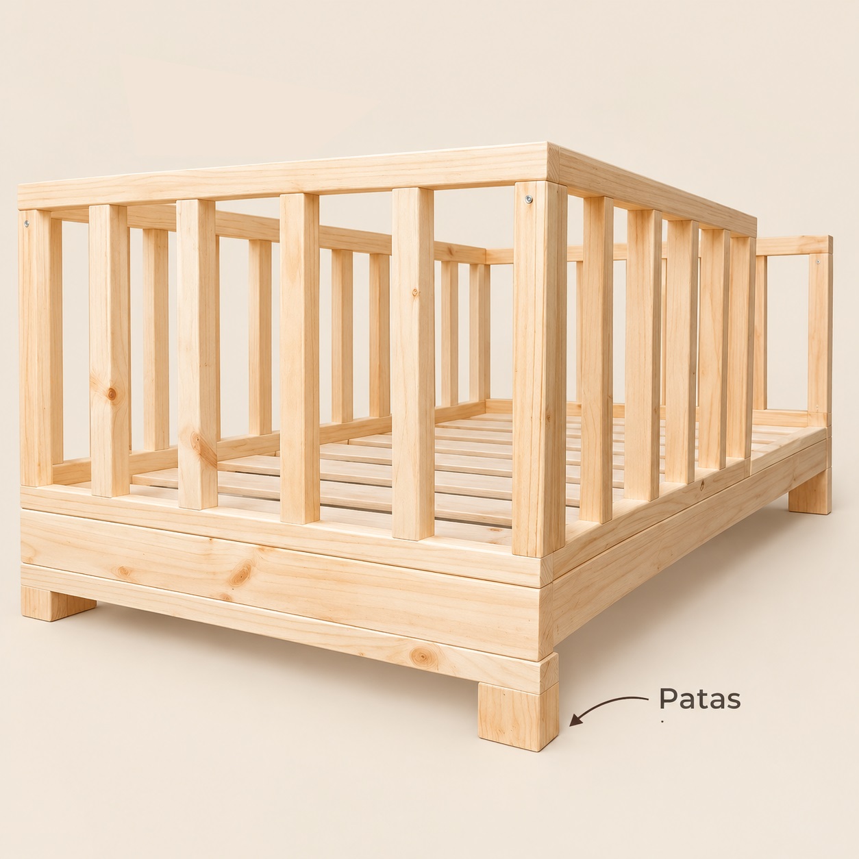 Cama Montessori con Baranda