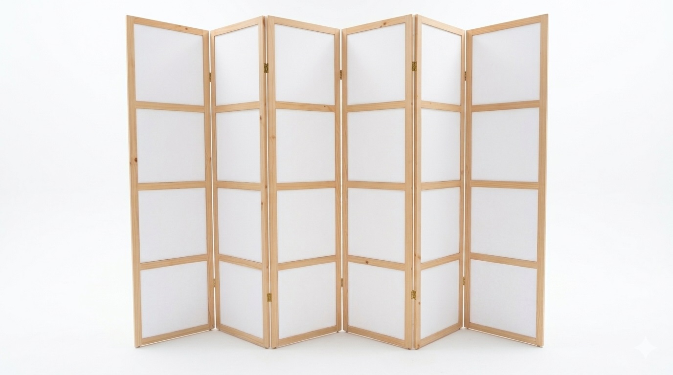 Panel deslizante de madera para separar zonas de descanso en exterior