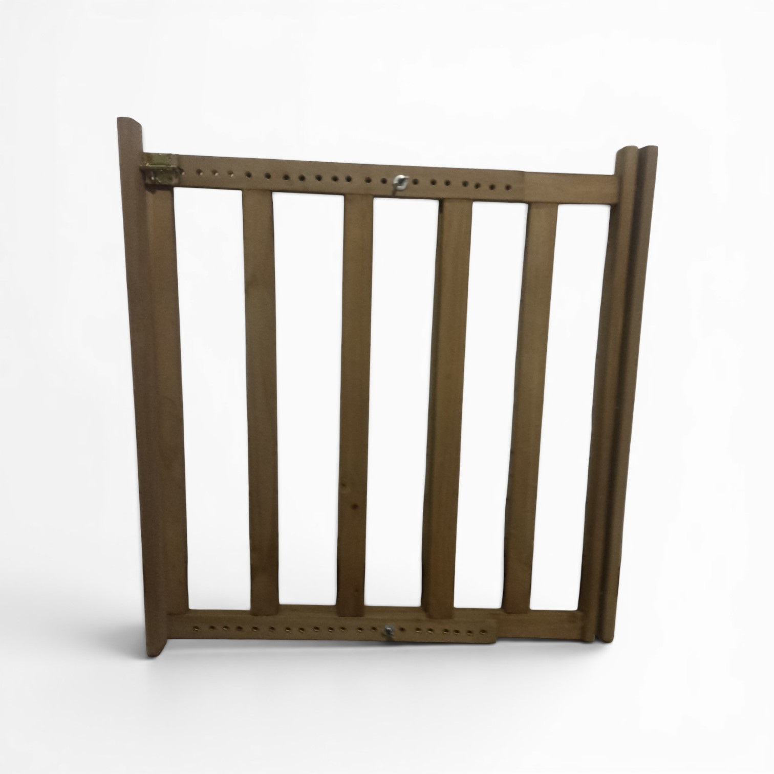 Reja de seguridad extensible de acero y madera para niños, medida de 58 a 100 cm
